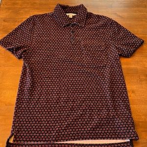 J. Crew terry toweling polo medium blue patterned